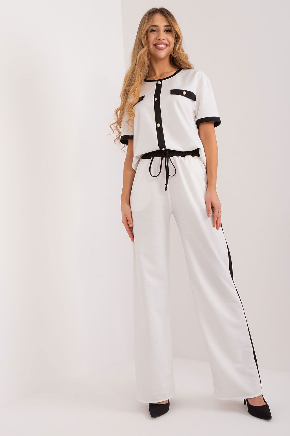 Sommerbluse Lakerta til dame fra MS StyleHaven, laget av Bomull; Elastan-1, farge Rosa, størrelse L/XL, med short ermer, perfekt til casual; dress