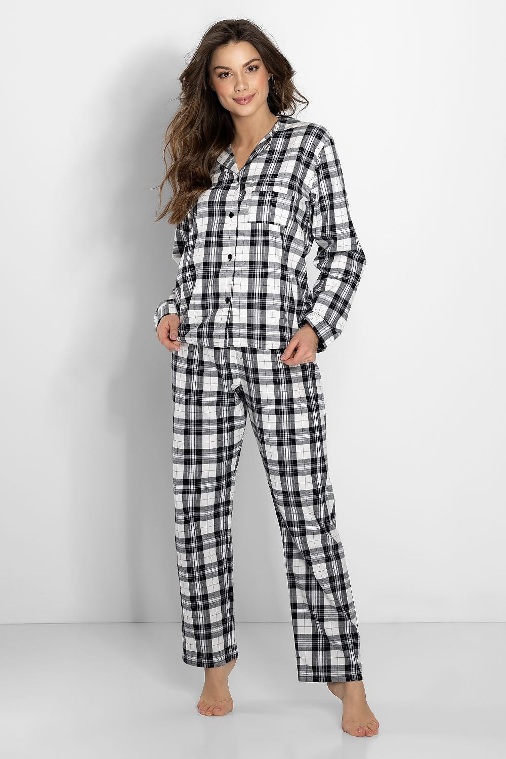Pyjamas Momenti Per Me til dame fra MS StyleHaven, laget av Bomull, farge Svart, størrelse s, med long ermer, perfekt til casual; dress