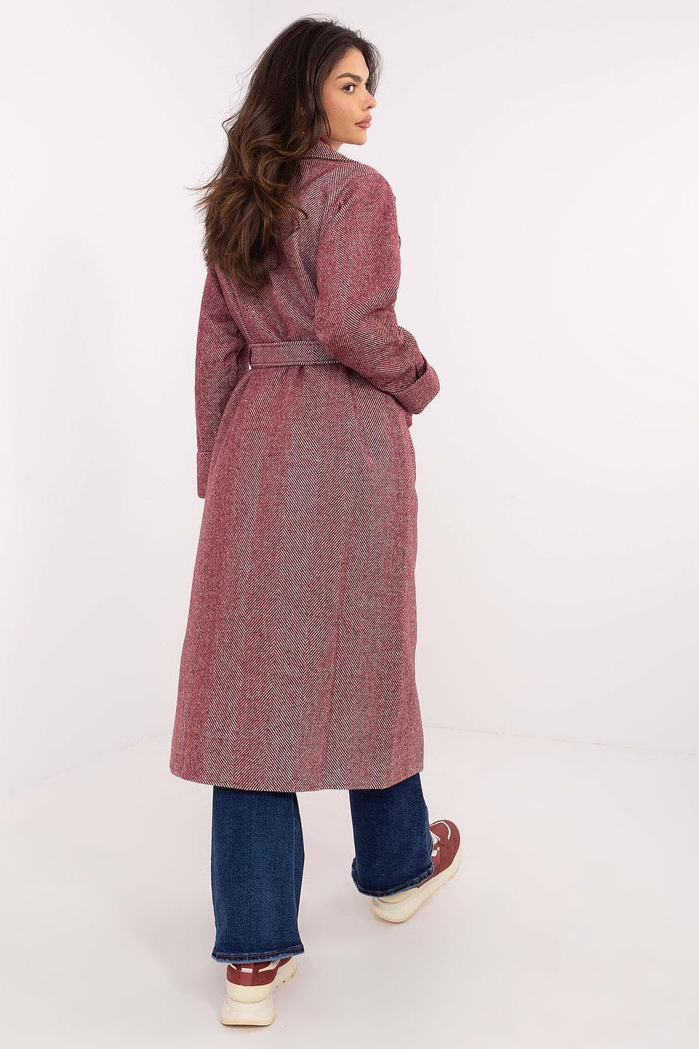 Lakerta Ullkåpe til dame til dame fra MS StyleHaven, laget av Ull; polyester, farge Rød, størrelse L/XL, med long ermer, perfekt til casual; dress