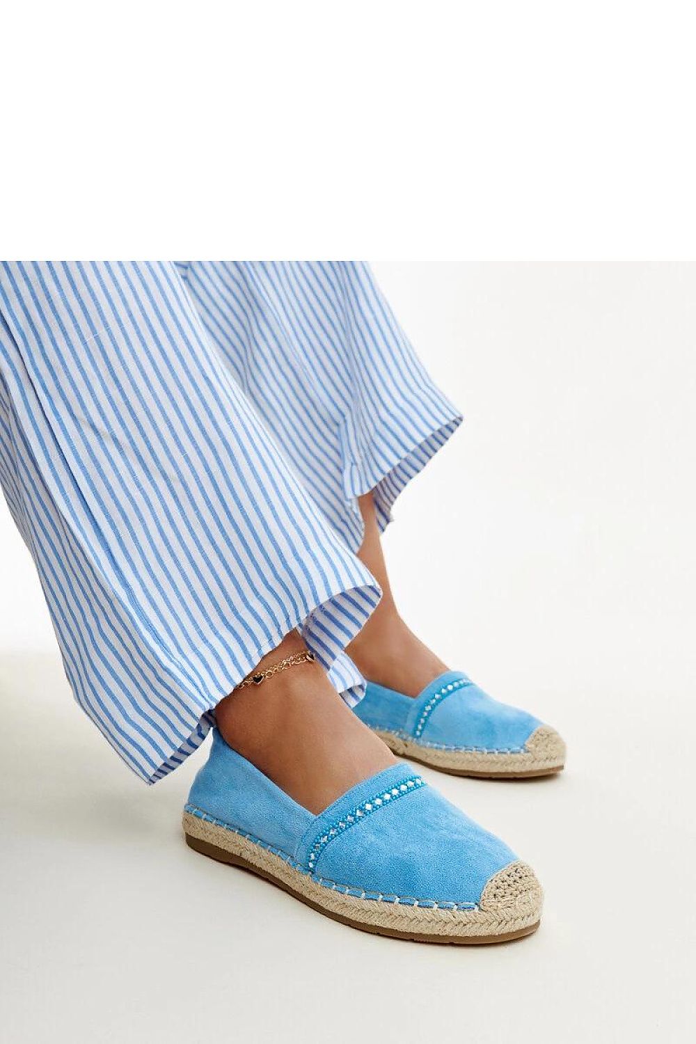 Espadrille Solea til dame fra MS StyleHaven, laget av Bomull; polyester, farge Blå, størrelse 37, med 45720 ermer, perfekt til casual; dress