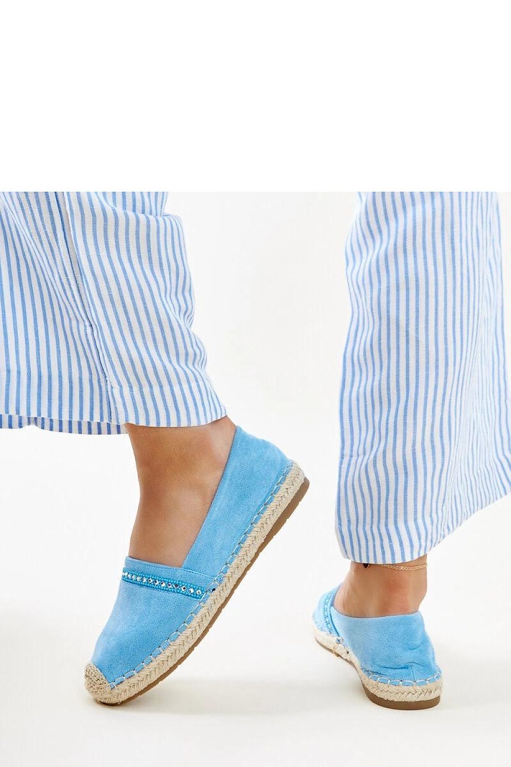 Espadrille Solea til dame fra MS StyleHaven, laget av Bomull; polyester, farge Blå, størrelse 39, med 45720 ermer, perfekt til casual; dress
