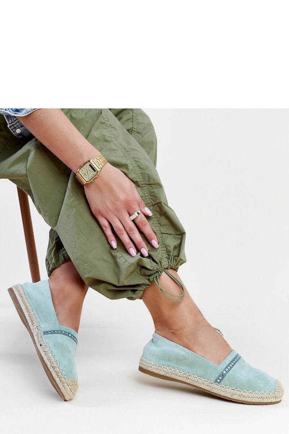 Espadrille Solea til dame fra MS StyleHaven, laget av Bomull; polyester, farge Blå, størrelse 41, med 45720 ermer, perfekt til casual; dress