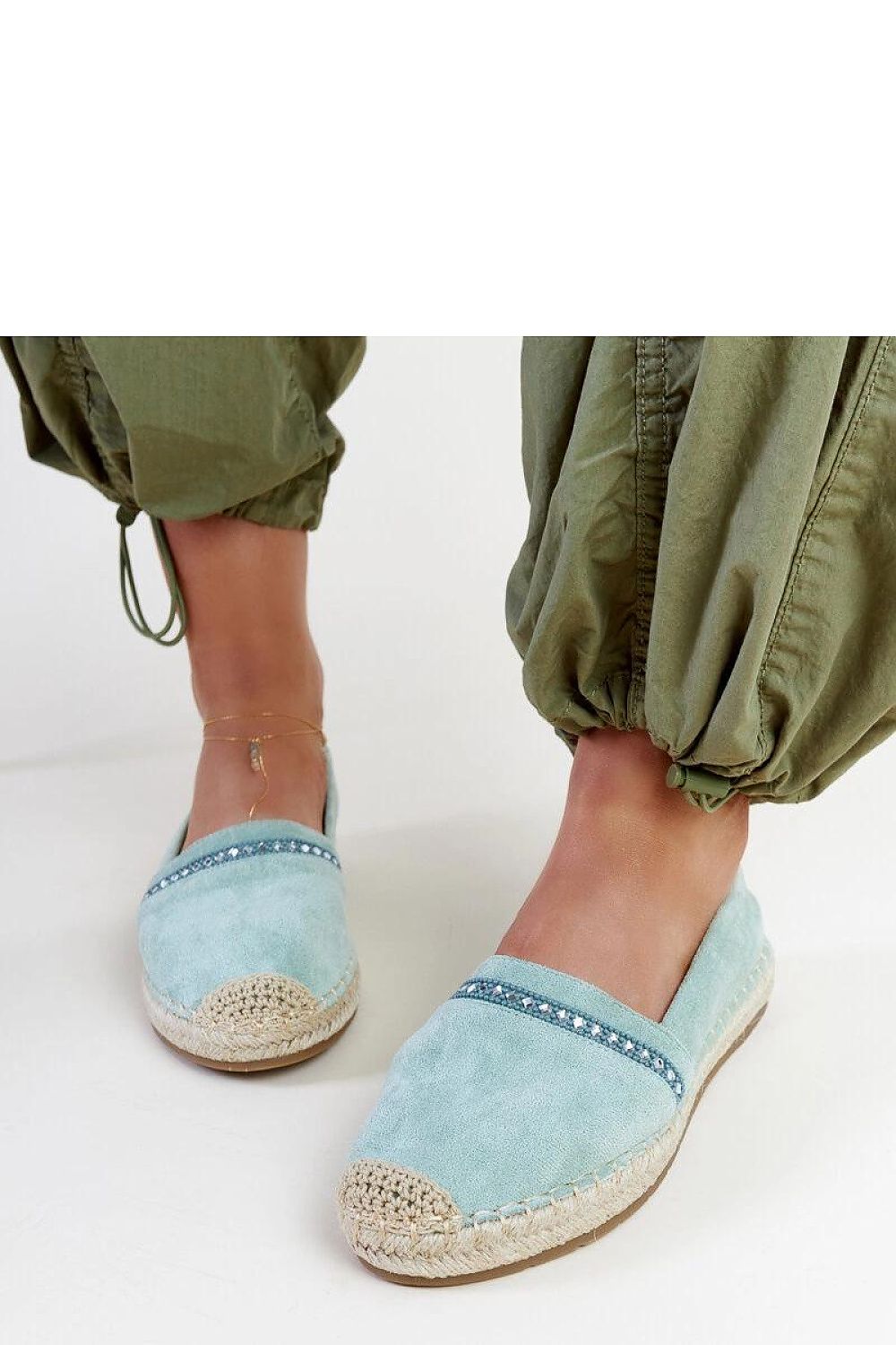Espadrille Solea til dame fra MS StyleHaven, laget av Bomull; polyester, farge Grønn, størrelse 36, med 45720 ermer, perfekt til casual; dress