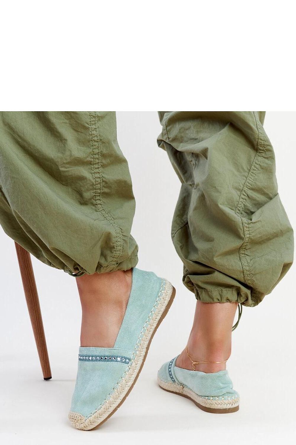 Espadrille Solea til dame fra MS StyleHaven, laget av Bomull; polyester, farge Grønn, størrelse 37, med 45720 ermer, perfekt til casual; dress