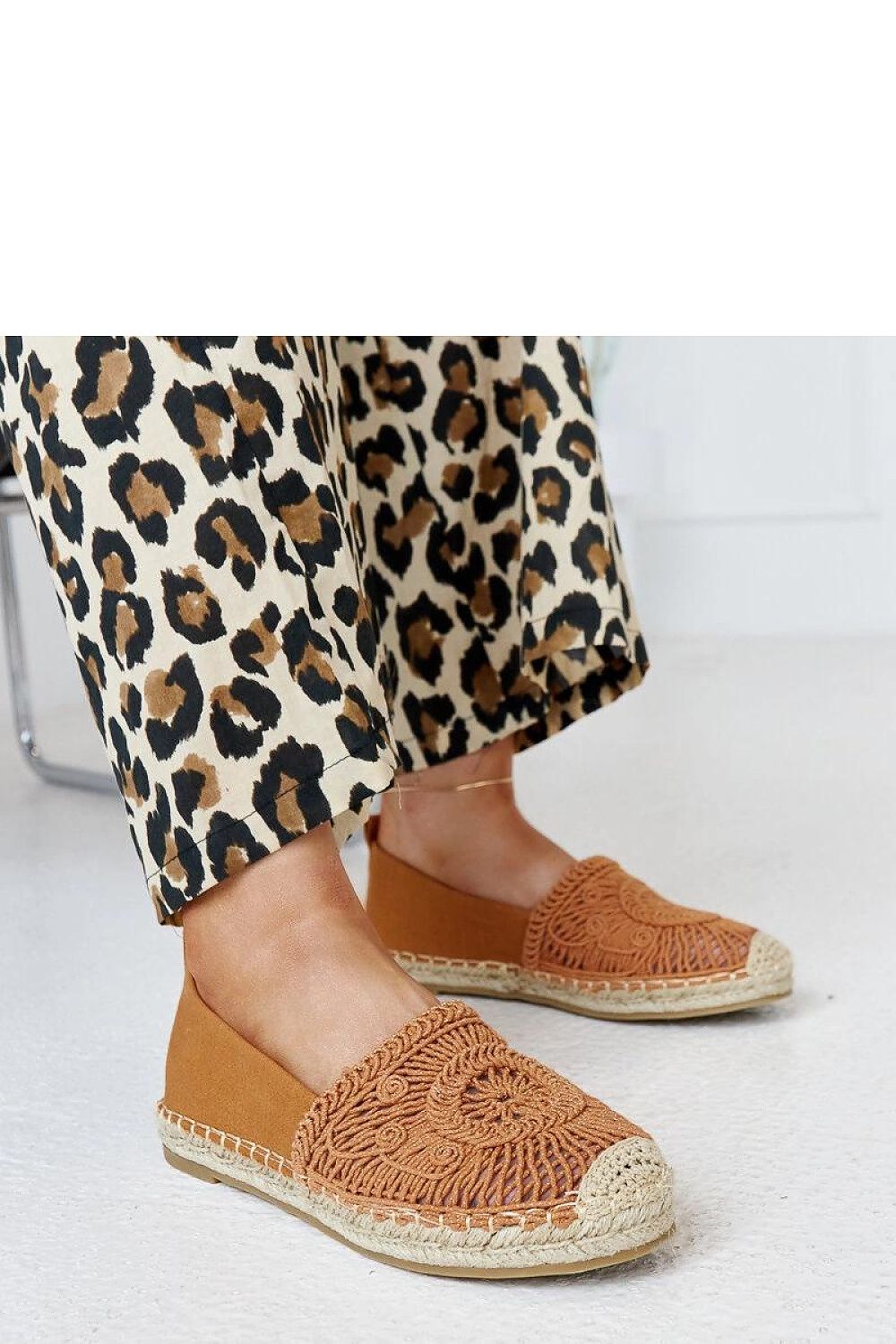 Espadrille Solea til dame fra MS StyleHaven, laget av Bomull; polyester, farge Brun, størrelse 37, med 45720 ermer, perfekt til casual; dress