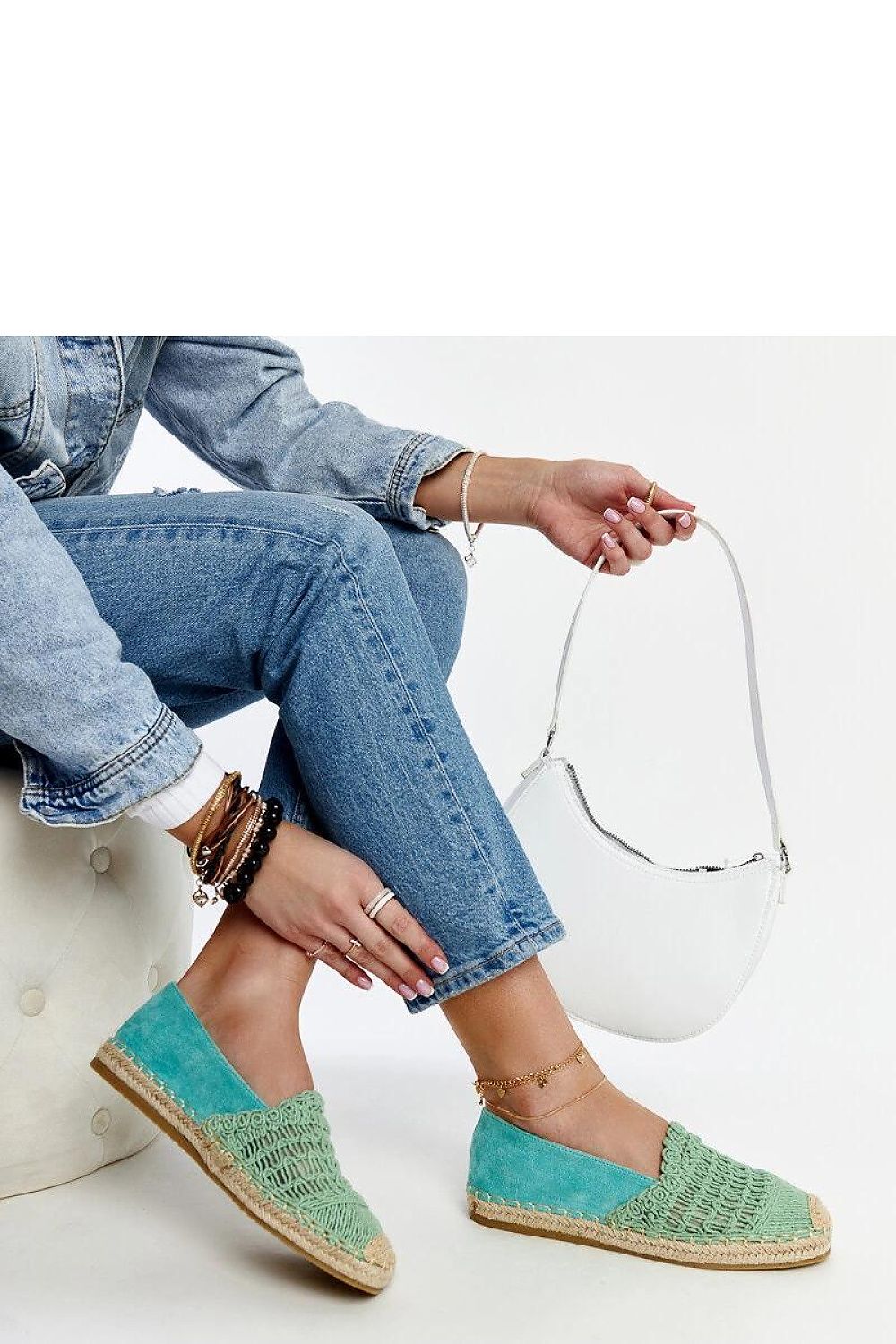 Espadrille Solea til dame fra MS StyleHaven, laget av Bomull; polyester, farge Grønn, størrelse 38, med 45720 ermer, perfekt til casual; dress