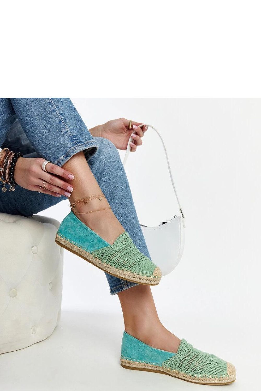 Espadrille Solea til dame fra MS StyleHaven, laget av Bomull; polyester, farge Grønn, størrelse 39, med 45720 ermer, perfekt til casual; dress