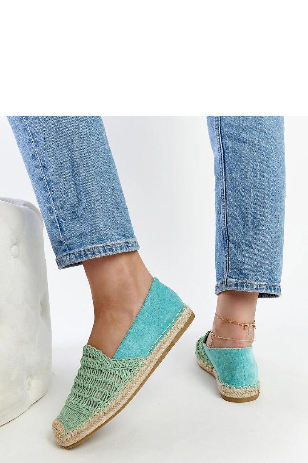 Espadrille Solea til dame fra MS StyleHaven, laget av Bomull; polyester, farge Grønn, størrelse 40, med 45720 ermer, perfekt til casual; dress