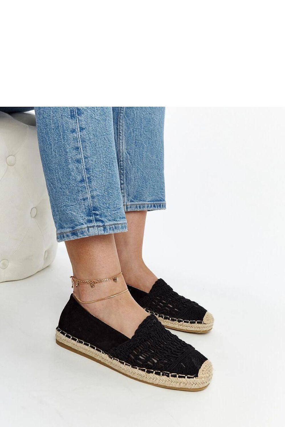 Espadrille Solea til dame fra MS StyleHaven, laget av Bomull; polyester, farge Svart, størrelse 36, med 45720 ermer, perfekt til casual; dress