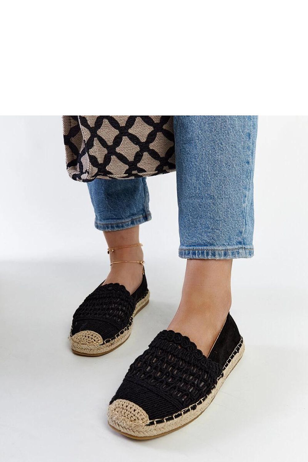 Espadrille Solea til dame fra MS StyleHaven, laget av Bomull; polyester, farge Svart, størrelse 37, med 45720 ermer, perfekt til casual; dress