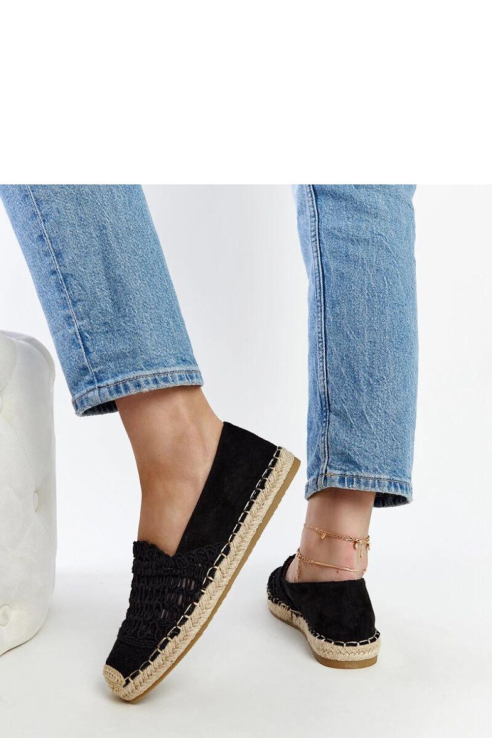 Espadrille Solea til dame fra MS StyleHaven, laget av Bomull; polyester, farge Svart, størrelse 38, med 45720 ermer, perfekt til casual; dress