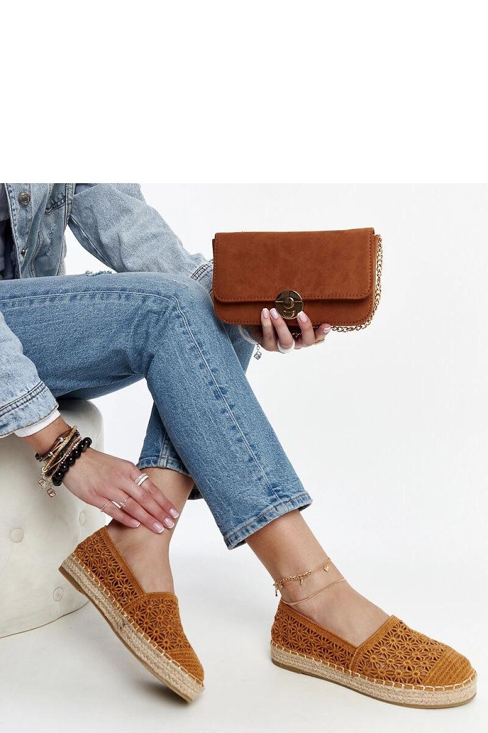 Espadrille - Solea til dame fra MS StyleHaven, laget av Bomull; polyester, farge Brun, størrelse 37, med 45720 ermer, perfekt til casual; dress