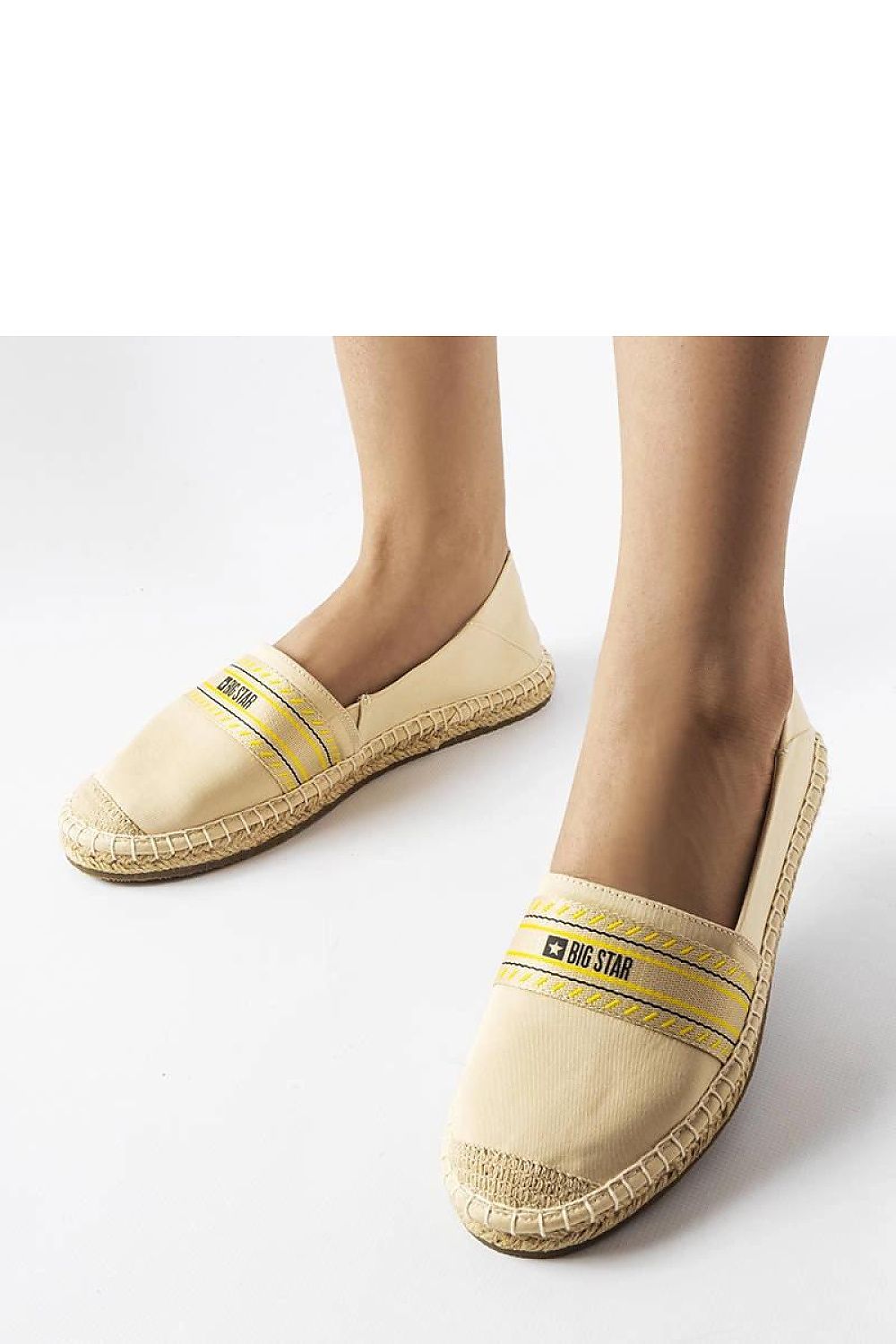 Big Star Espadrille - Solea til dame fra MS StyleHaven, laget av Bomull; polyester, farge beige, størrelse 37, med 45720 ermer, perfekt til casual; dress