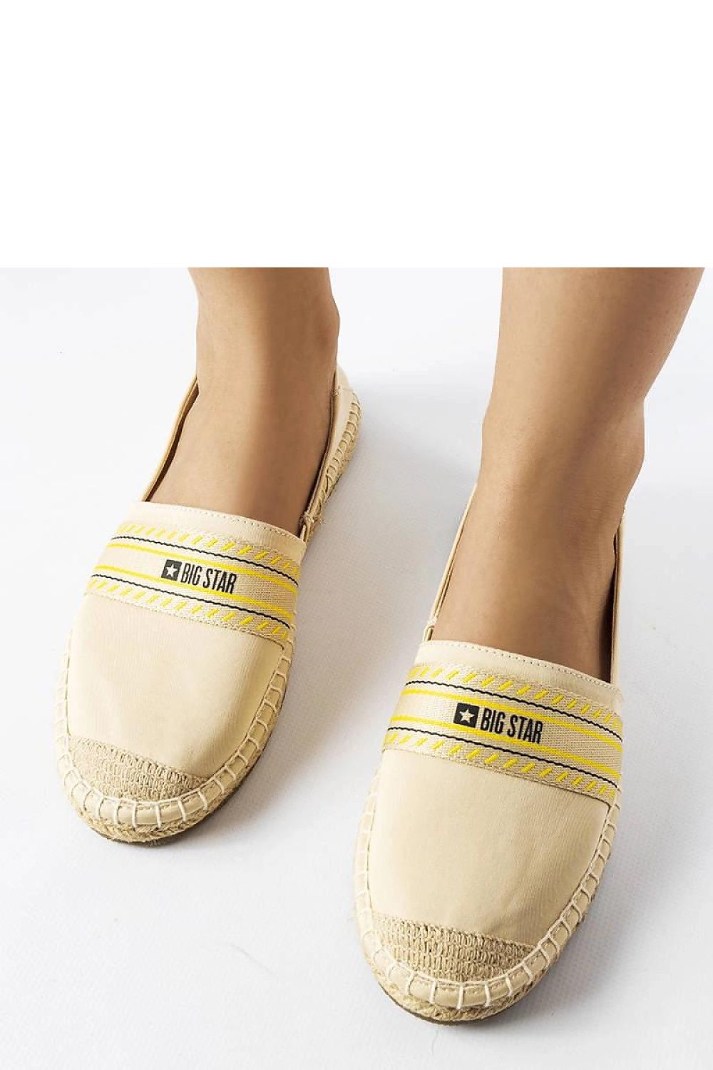 Big Star Espadrille - Solea til dame fra MS StyleHaven, laget av Bomull; polyester, farge beige, størrelse 38, med 45720 ermer, perfekt til casual; dress