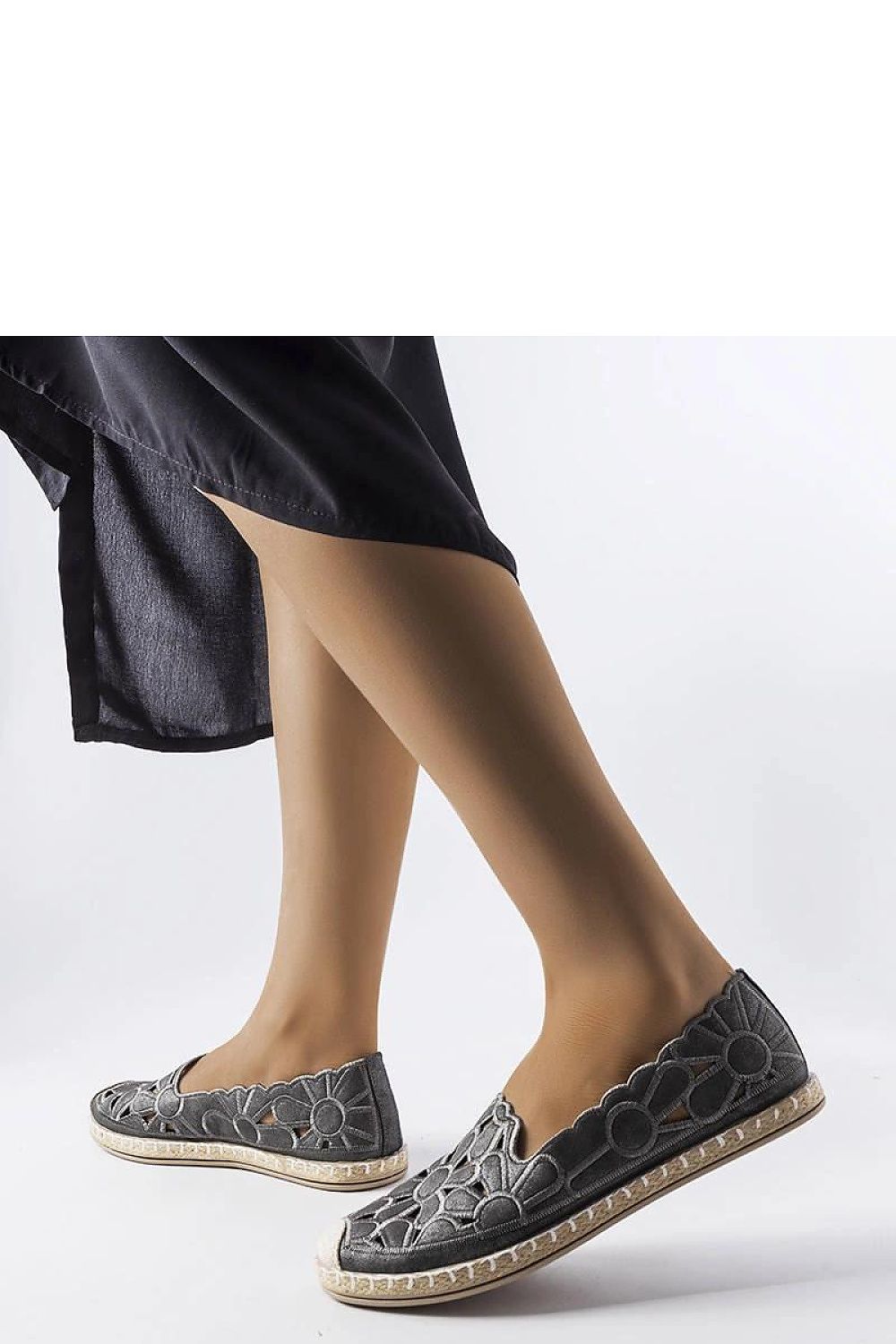 Espadrille Solea til dame fra MS StyleHaven, laget av Bomull; polyester, farge Grå, størrelse 37, med 45720 ermer, perfekt til casual; dress