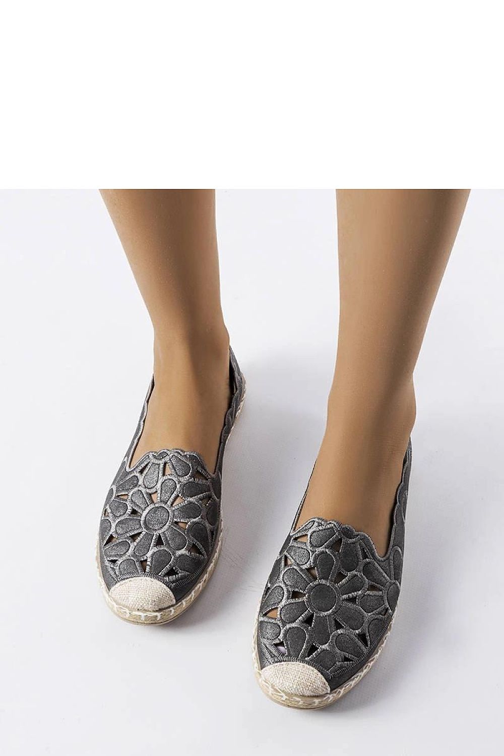 Espadrille Solea til dame fra MS StyleHaven, laget av Bomull; polyester, farge Grå, størrelse 38, med 45720 ermer, perfekt til casual; dress