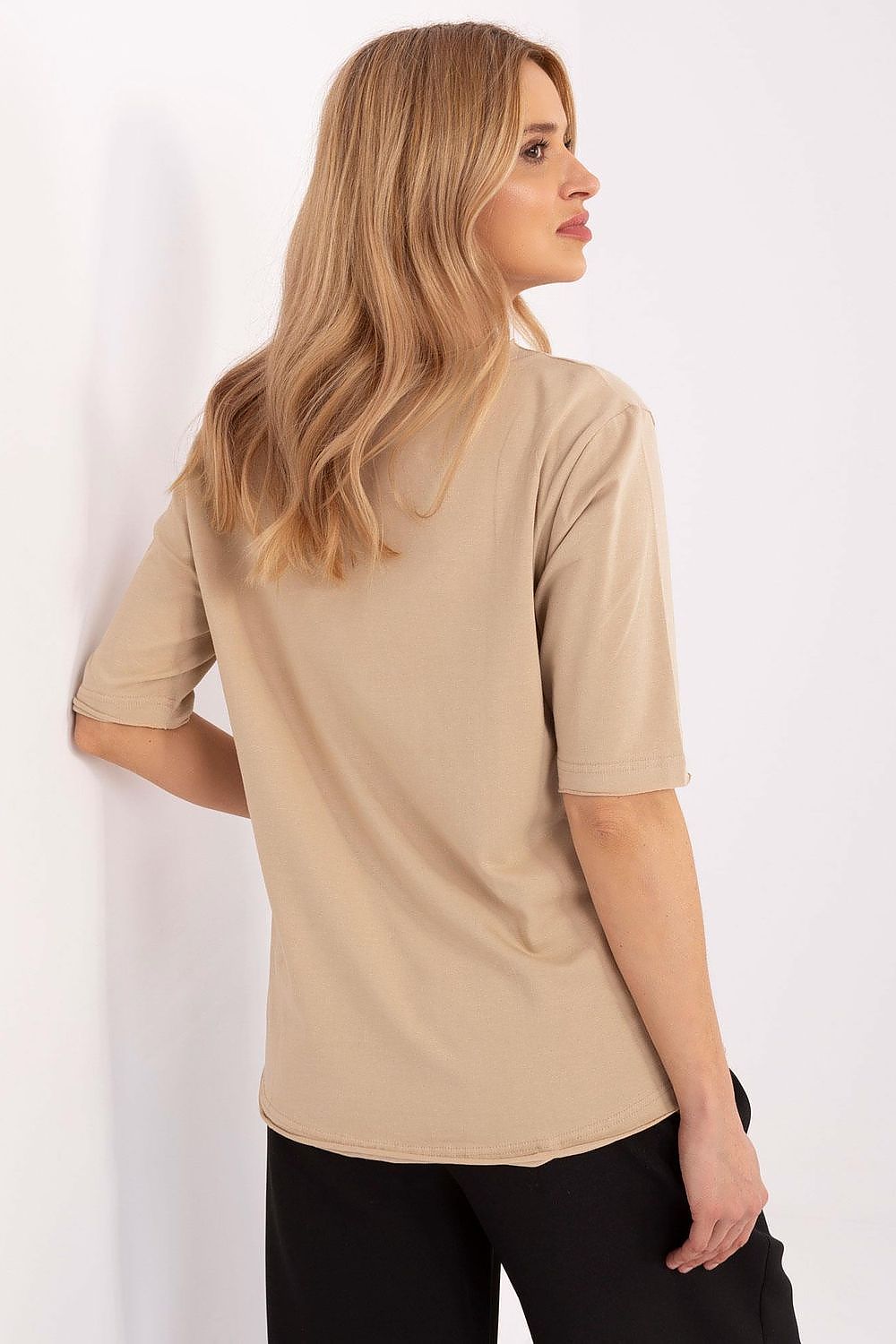 Dame bluse med dyretrykk til dame fra MS StyleHaven, størrelse S, med short, bukselengde long, kjolelengde mini, kjolestil wrap; a-line