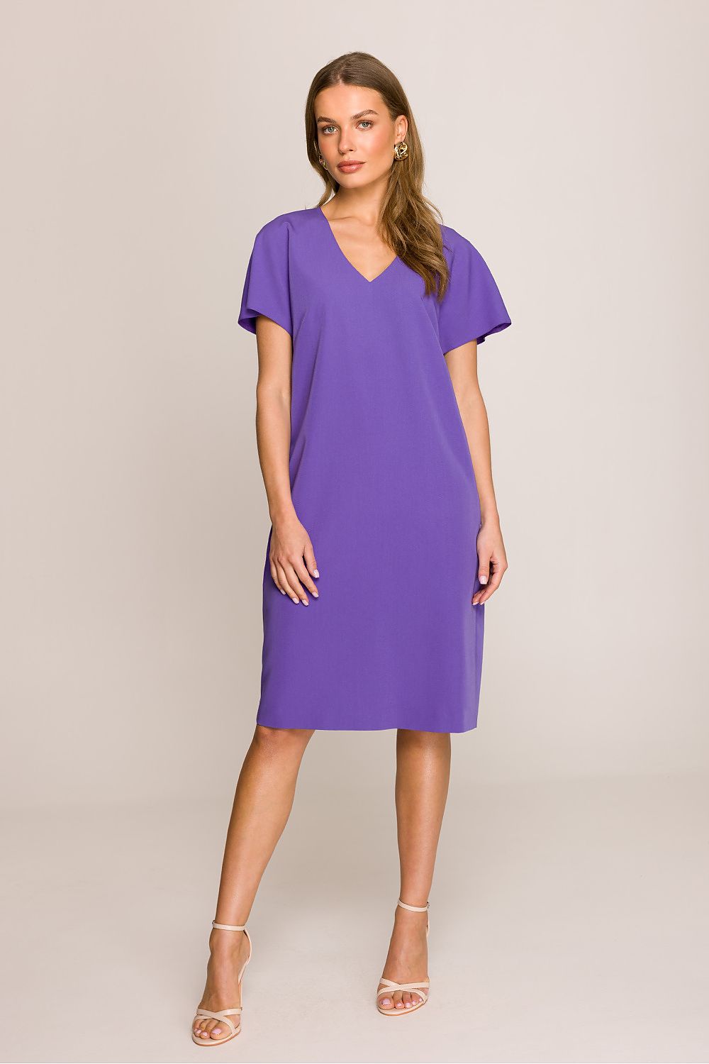 Dagkjole Stylove til dame fra MS StyleHaven, laget av polyester; Viskose, farge Rød, størrelse L, med short ermer, perfekt til casual; dress