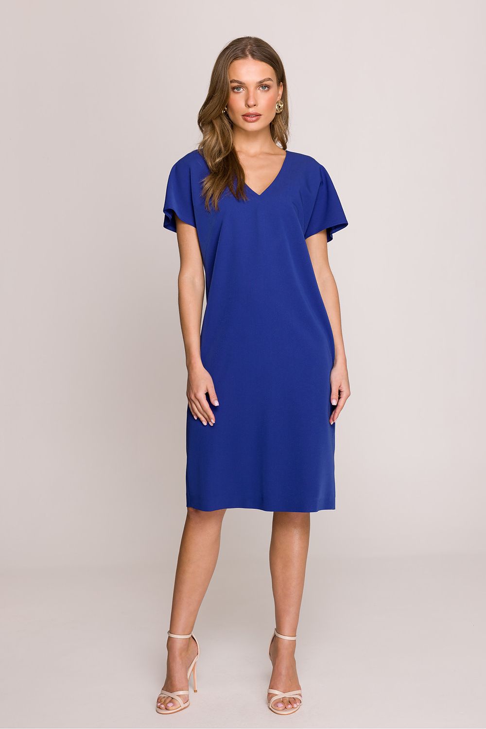 Dagkjole Stylove til dame fra MS StyleHaven, laget av polyester; Viskose, farge Grå, størrelse s, med short ermer, perfekt til casual; dress