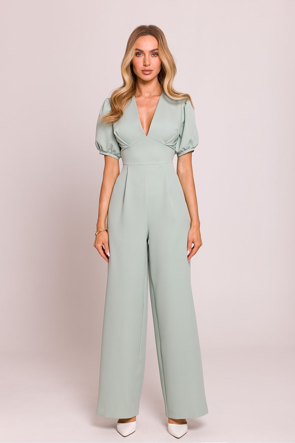 Jumpsuit - Moe til dame fra MS StyleHaven, laget av polyester, farge Grønn, størrelse XXL, med short ermer, perfekt til dress