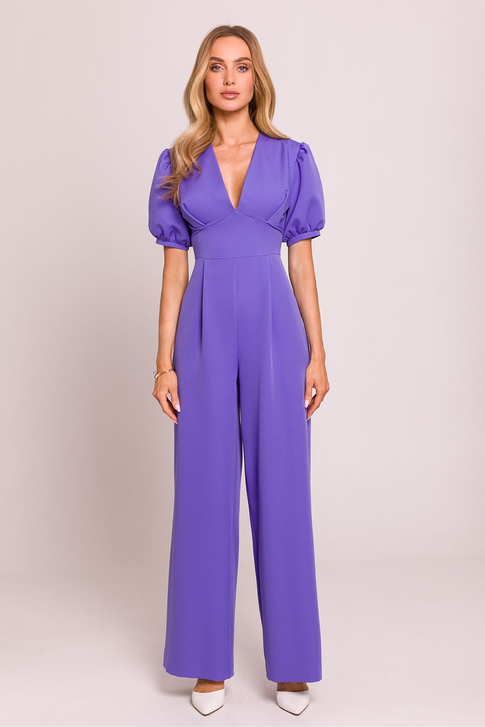 Jumpsuit - Moe til dame fra MS StyleHaven, laget av polyester, farge Brun, størrelse XL, med short ermer, perfekt til dress