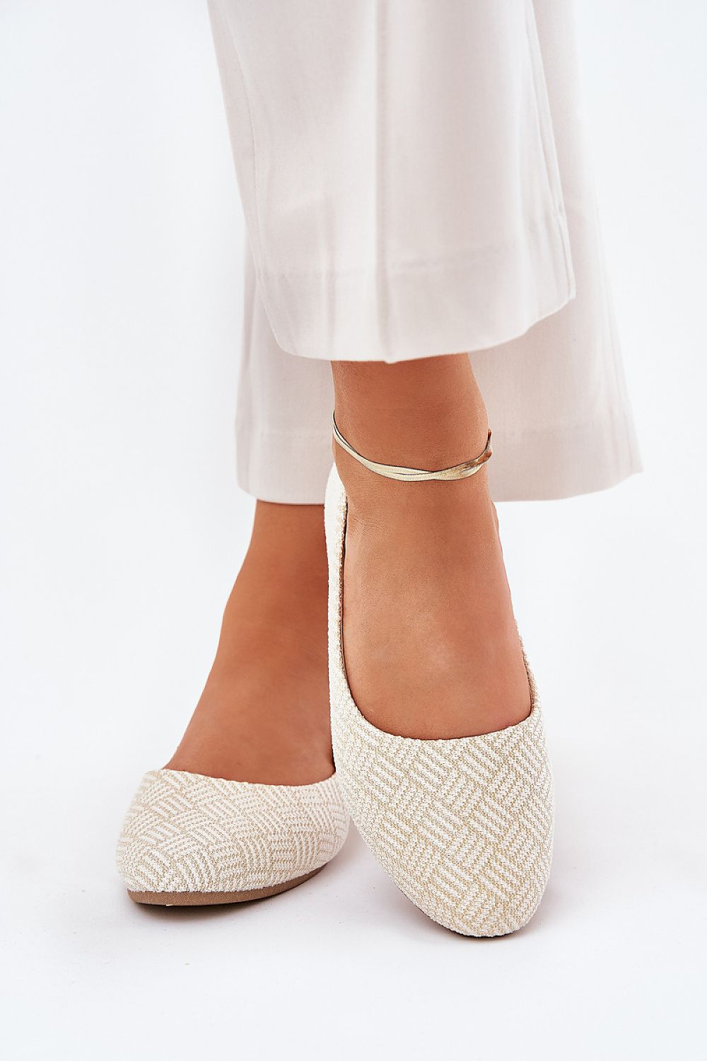 ballerina-sko Step in style til dame fra MS StyleHaven, laget av Bomull; polyester, farge Svart, størrelse 39, med 45720 ermer, perfekt til casual; dress