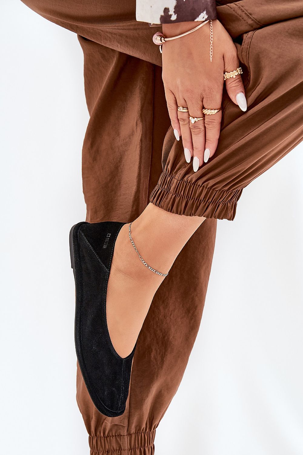 ballerina-sko Step in style til dame fra MS StyleHaven, laget av Bomull; polyester, farge beige, størrelse 38, med 45720 ermer, perfekt til casual; dress