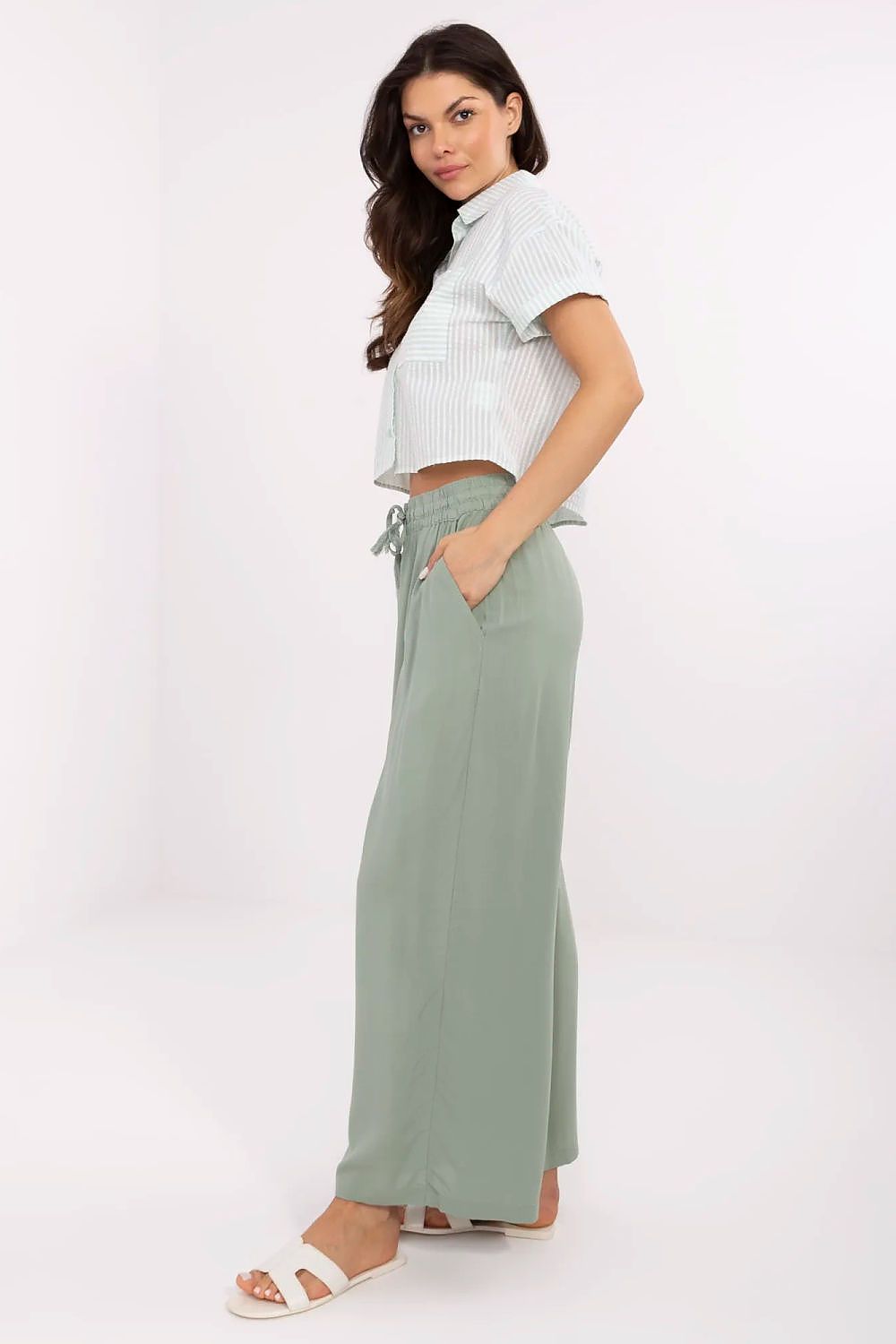 Damebukser Sublevel til dame fra MS StyleHaven; laget av Viskose; farge beige; størrelse M; med short ermer