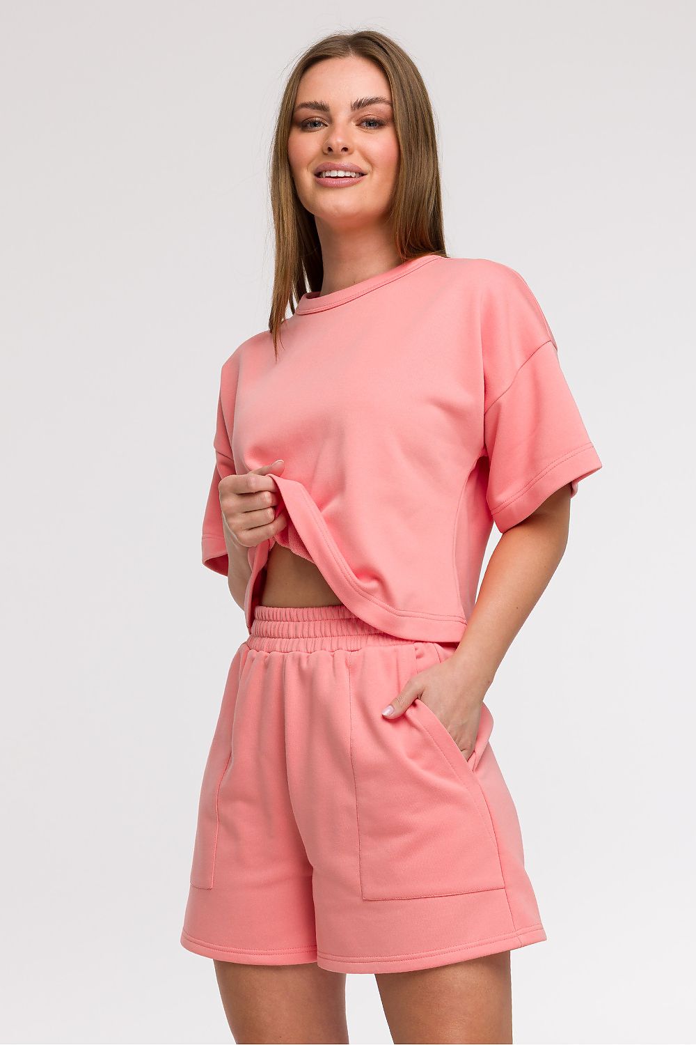 Shorts BeWear til dame fra MS StyleHaven, laget av Bomull; polyester, farge Grønn, størrelse M, med long ermer, perfekt til dress