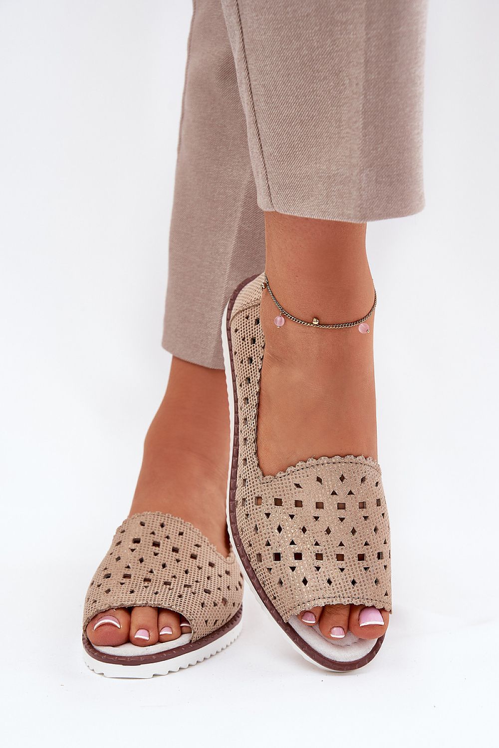 ballerina-sko Step in style til dame fra MS StyleHaven, laget av Bomull; polyester, farge Gul, størrelse 38, med 45720 ermer, perfekt til casual; dress