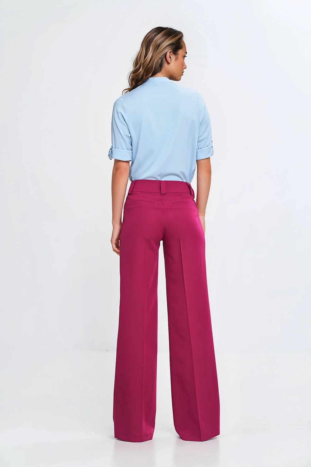 Stilfull Bluse - Nife til dame fra MS StyleHaven, laget av Viskose, farge Blå, størrelse 40, med 45720 ermer, perfekt til casual; dress