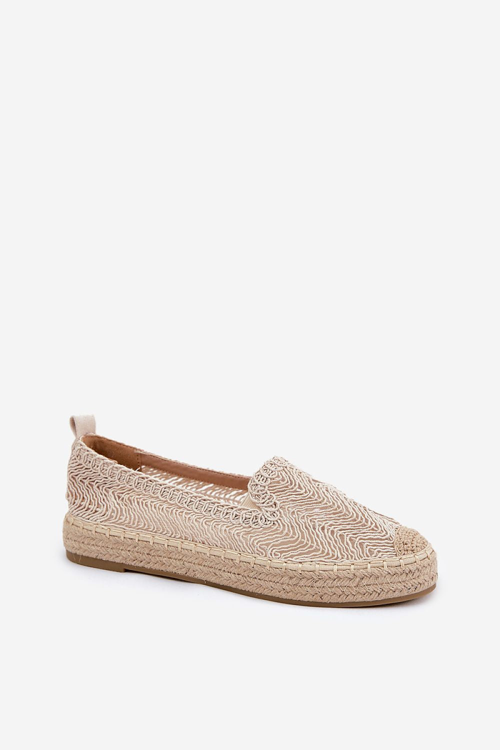 Espadrille Step in style til dame fra MS StyleHaven, laget av Bomull; polyester, farge beige, størrelse 37, med 45720 ermer, perfekt til casual; dress