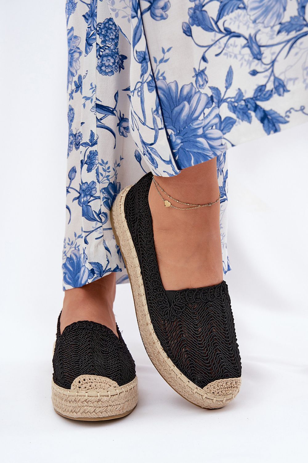 Espadrille Step in style til dame fra MS StyleHaven, laget av Bomull; polyester, farge beige, størrelse 39, med 45720 ermer, perfekt til casual; dress