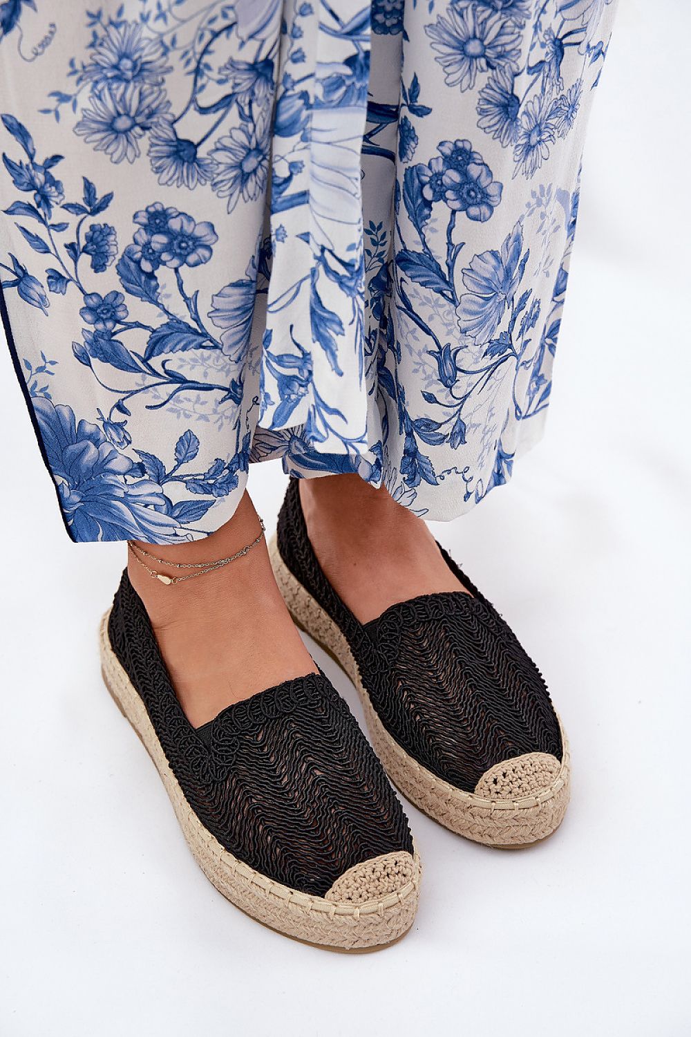 Espadrille Step in style til dame fra MS StyleHaven, laget av Bomull; polyester, farge beige, størrelse 41, med 45720 ermer, perfekt til casual; dress