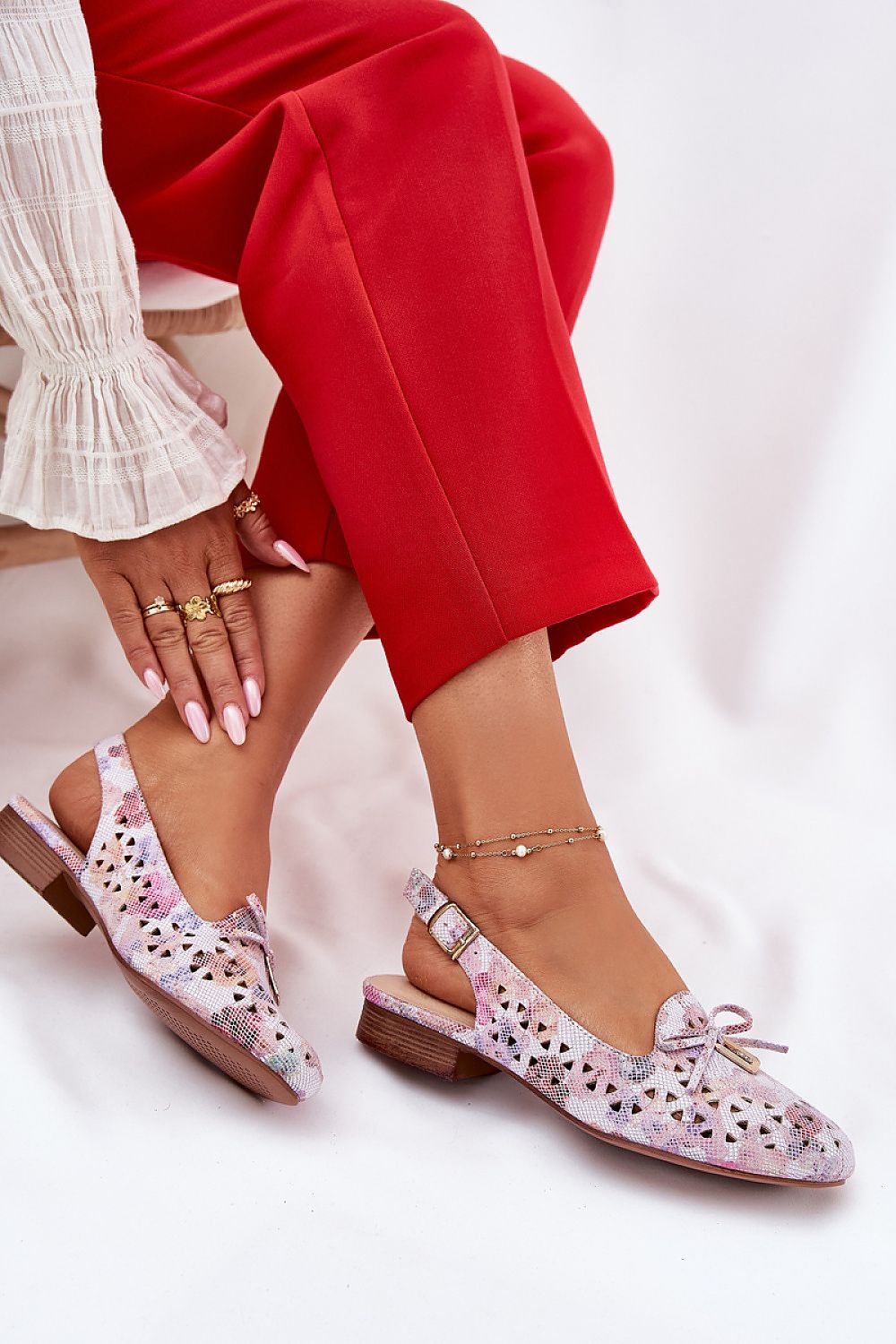 ballerina-sko Step in style til dame fra MS StyleHaven, laget av Bomull; polyester, farge Gul, størrelse 38, med 45720 ermer, perfekt til casual; dress