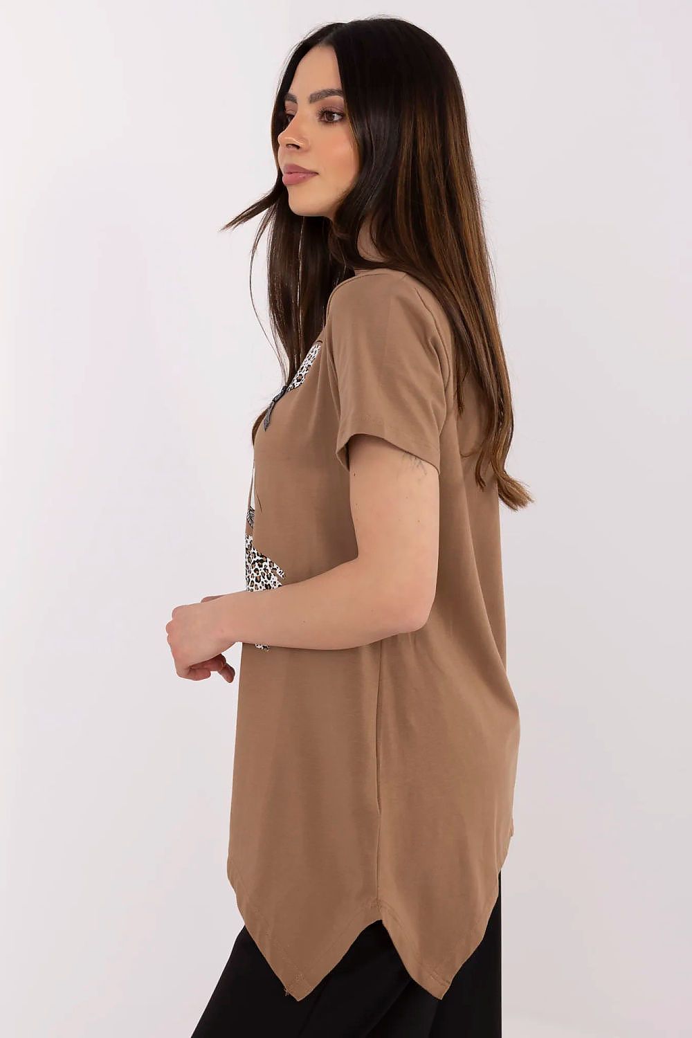 Trendy Damebluse - FP til dame fra MS StyleHaven, størrelse s, med short, bukselengde long, kjolelengde midi, kjolestil wrap