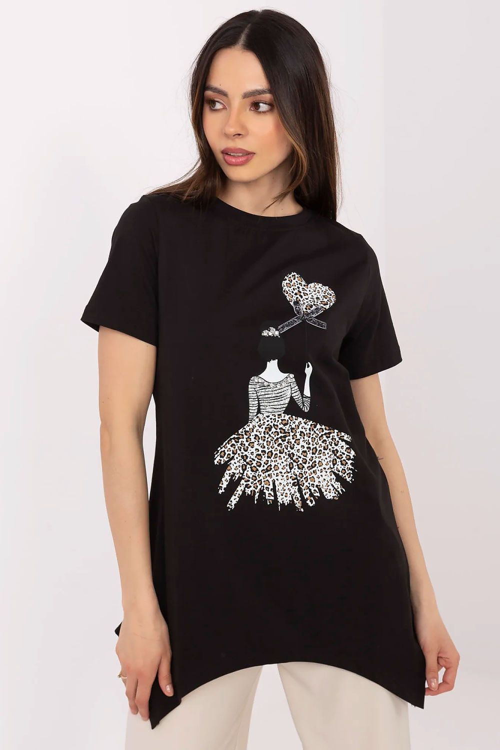 Trendy Damebluse - FP til dame fra MS StyleHaven, størrelse M, med short, bukselengde long, kjolelengde midi, kjolestil wrap