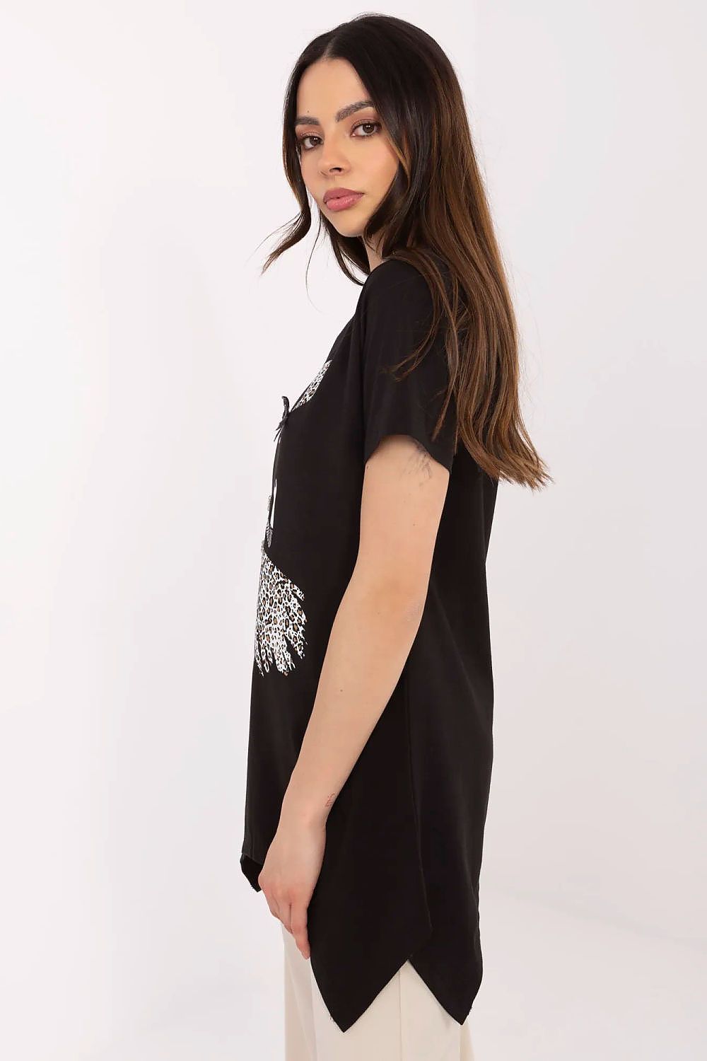 Trendy Damebluse - FP til dame fra MS StyleHaven, størrelse L, med short, bukselengde long, kjolelengde midi, kjolestil wrap