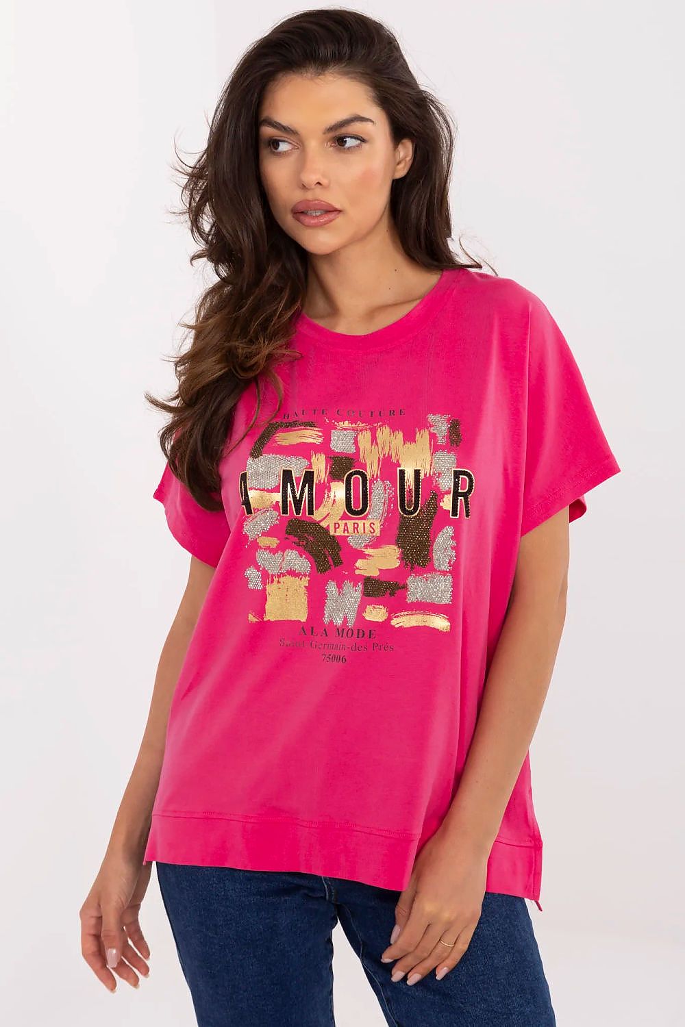 Trendy touch Blouse - FP til dame fra MS StyleHaven, størrelse L/XL, med short, bukselengde long, kjolelengde midi, kjolestil wrap