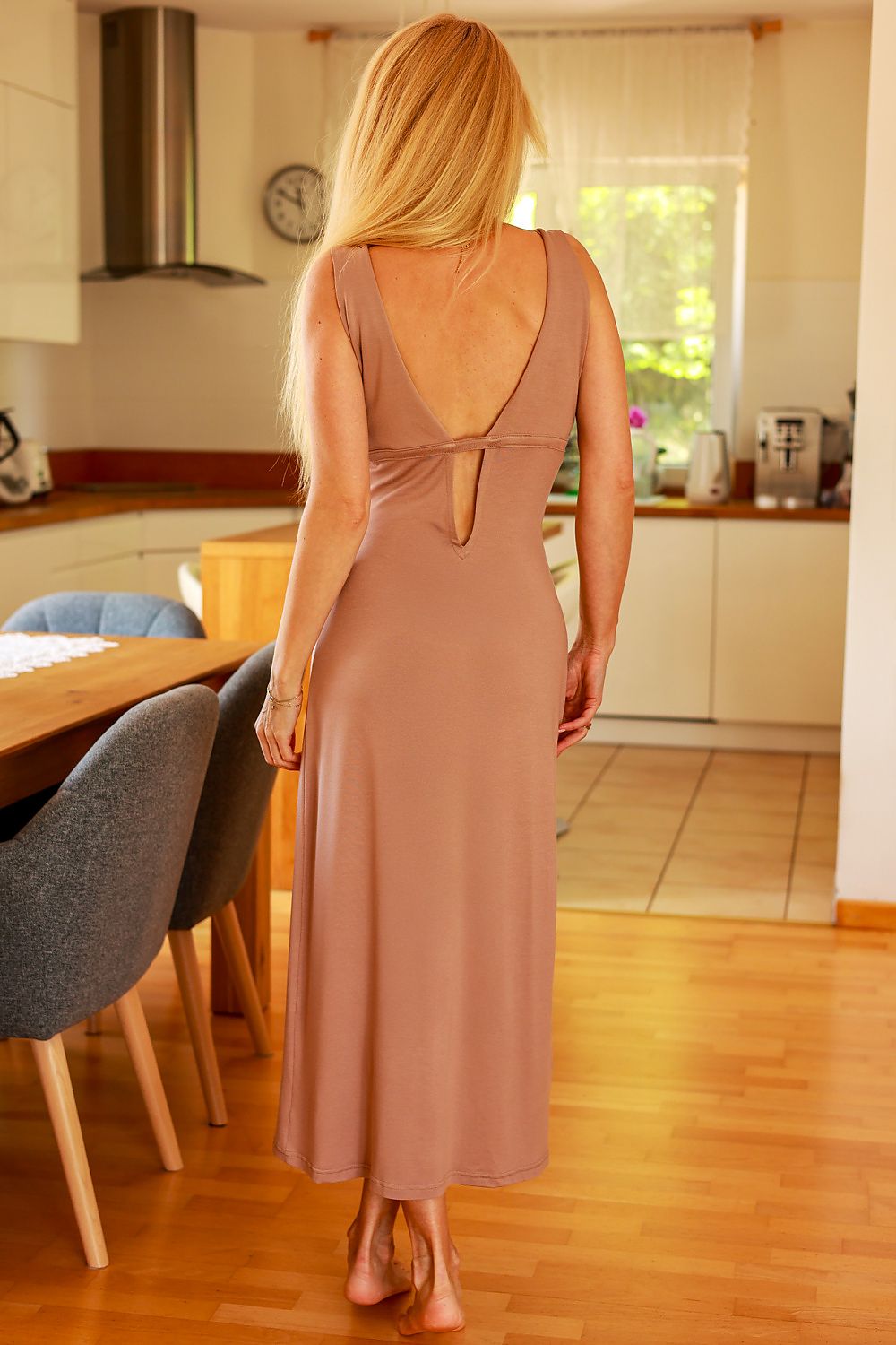 Senai Dagkjole Mirale til dame fra MS StyleHaven, laget av Viskose; Elastan, farge Rød, størrelse XXL, med sleeveless ermer