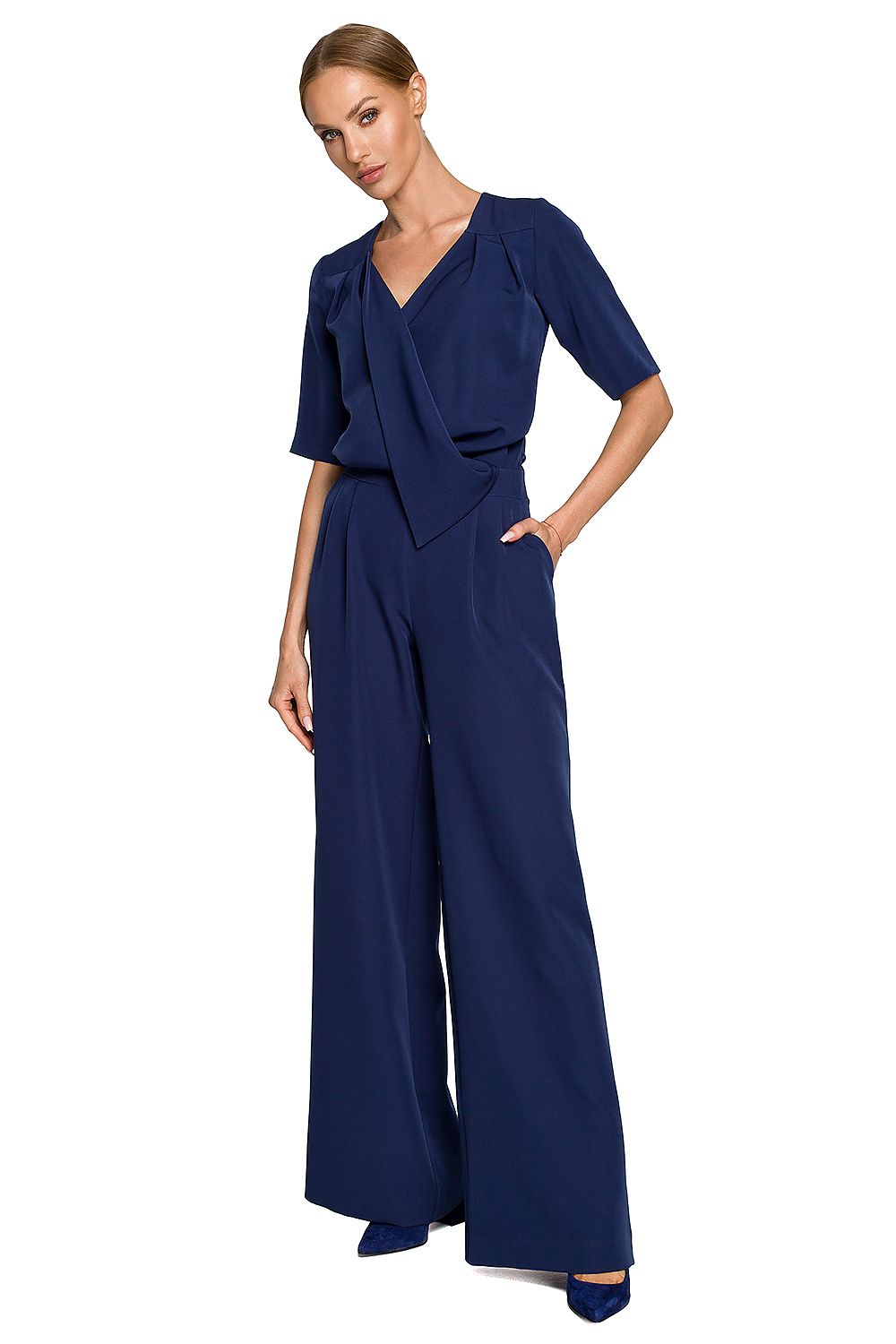 Jumpsuit - Moe til dame fra MS StyleHaven, laget av polyester, farge Grønn, størrelse XXL, med short ermer, perfekt til dress