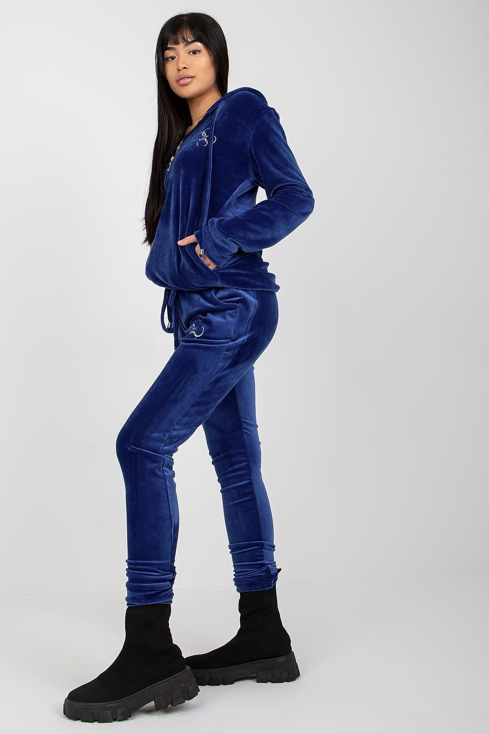 Sett - Relevance til dame fra MS StyleHaven, laget av Viskose; Elastan-1, farge Blå 2, størrelse S/M, med 45720 ermer, perfekt til casual; dress