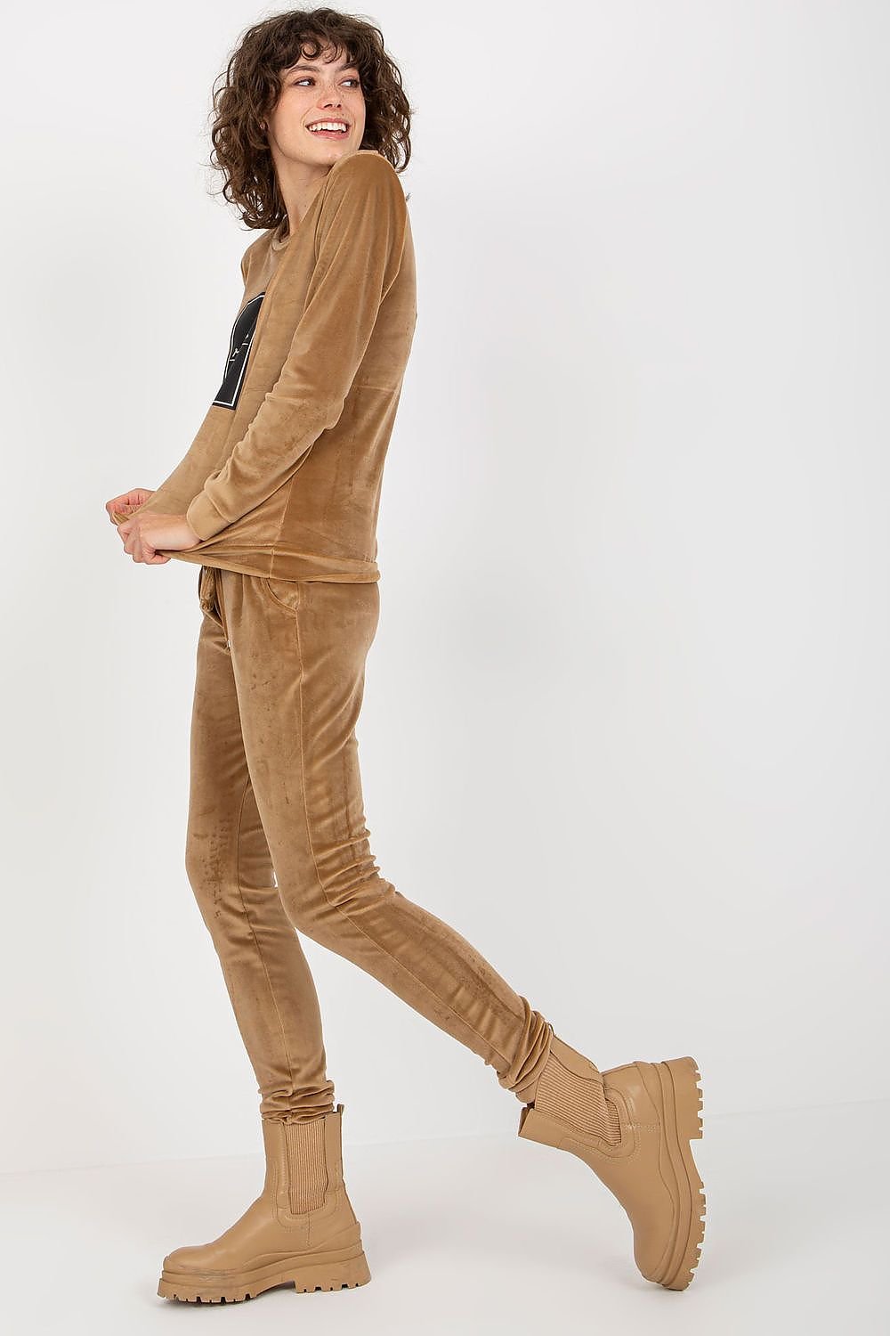 Sett - Relevance til dame fra MS StyleHaven, laget av Viskose; Elastan-1, farge Grå 2, størrelse S/M, med short ermer, perfekt til casual; dress