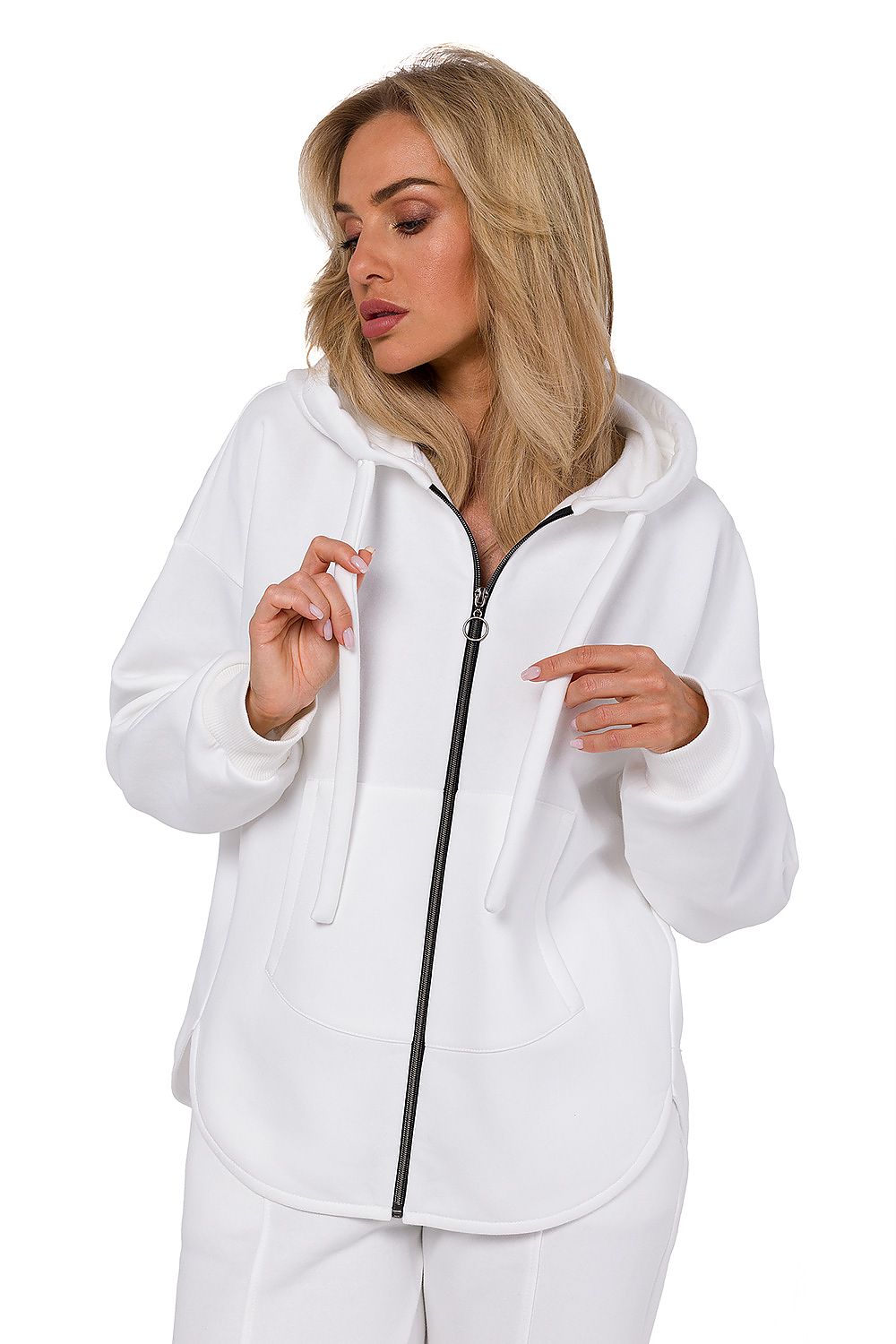 Strikket Genser - Moe til dame fra MS StyleHaven, laget av polyester, farge beige, størrelse S/M, med long ermer, perfekt til dress