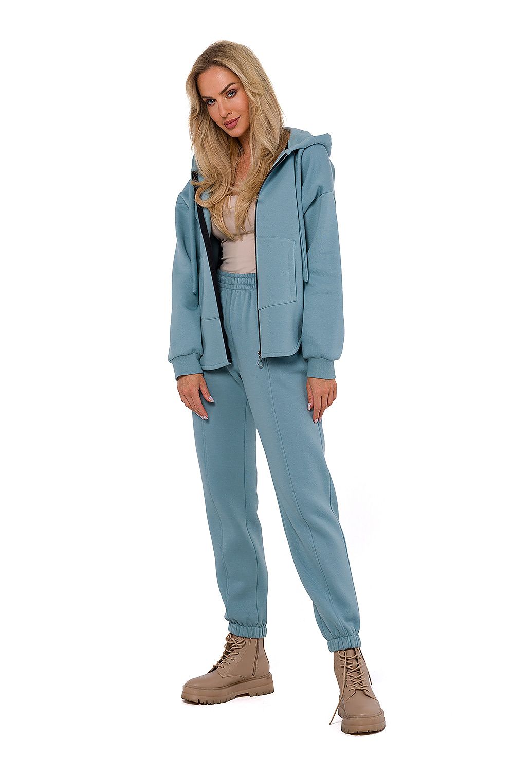 Strikket Genser - Moe til dame fra MS StyleHaven, laget av polyester, farge Grønn, størrelse 2XL/3XL, med long ermer, perfekt til dress