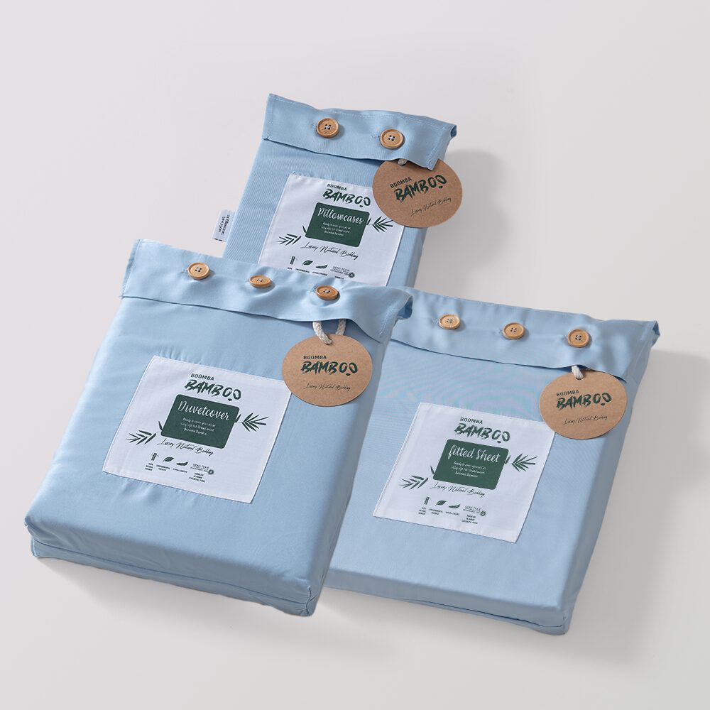 Tweepersoons Beddengoedset L - Sky Blue