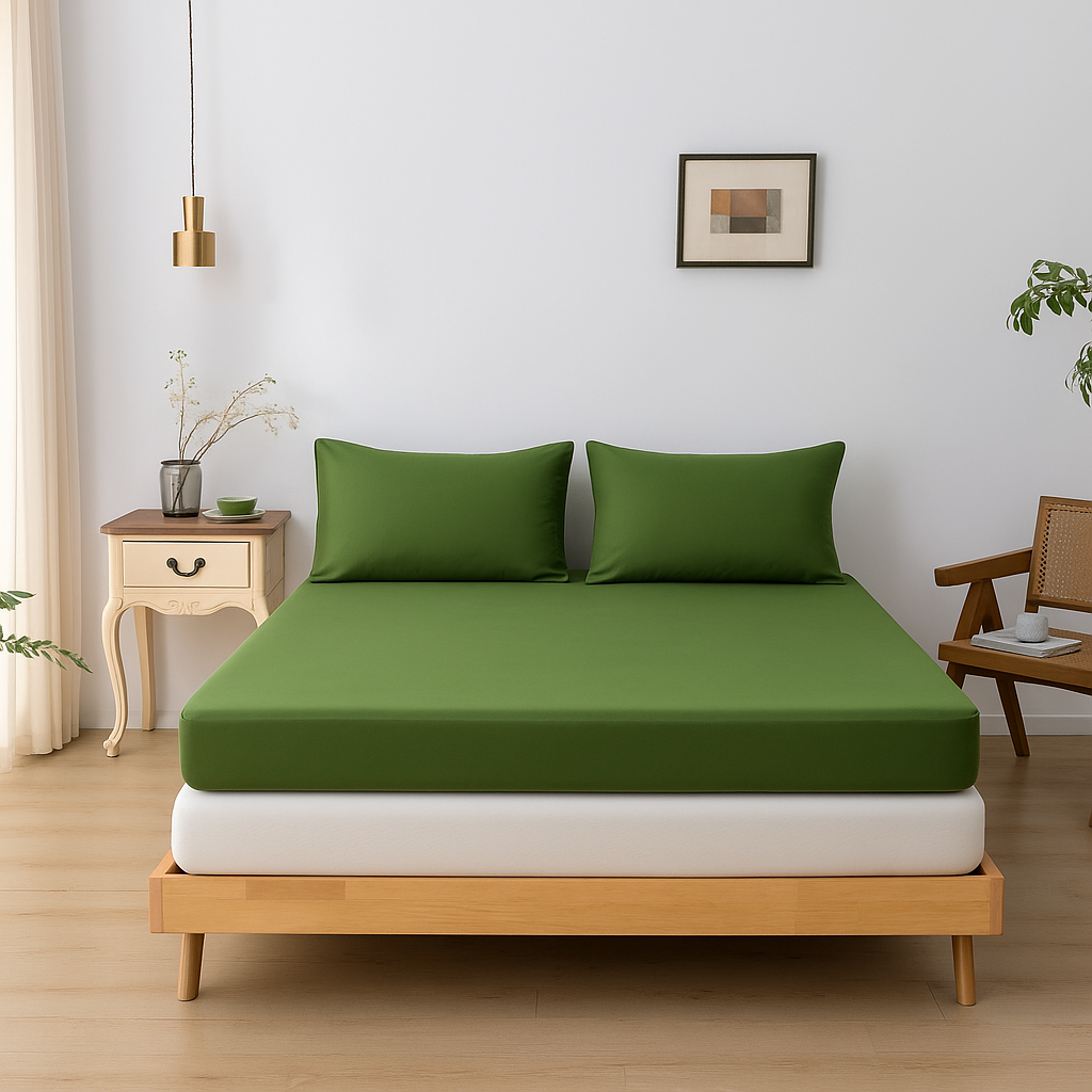 Hoeslaken (Topdekmatras) - Deep Moss - Premium