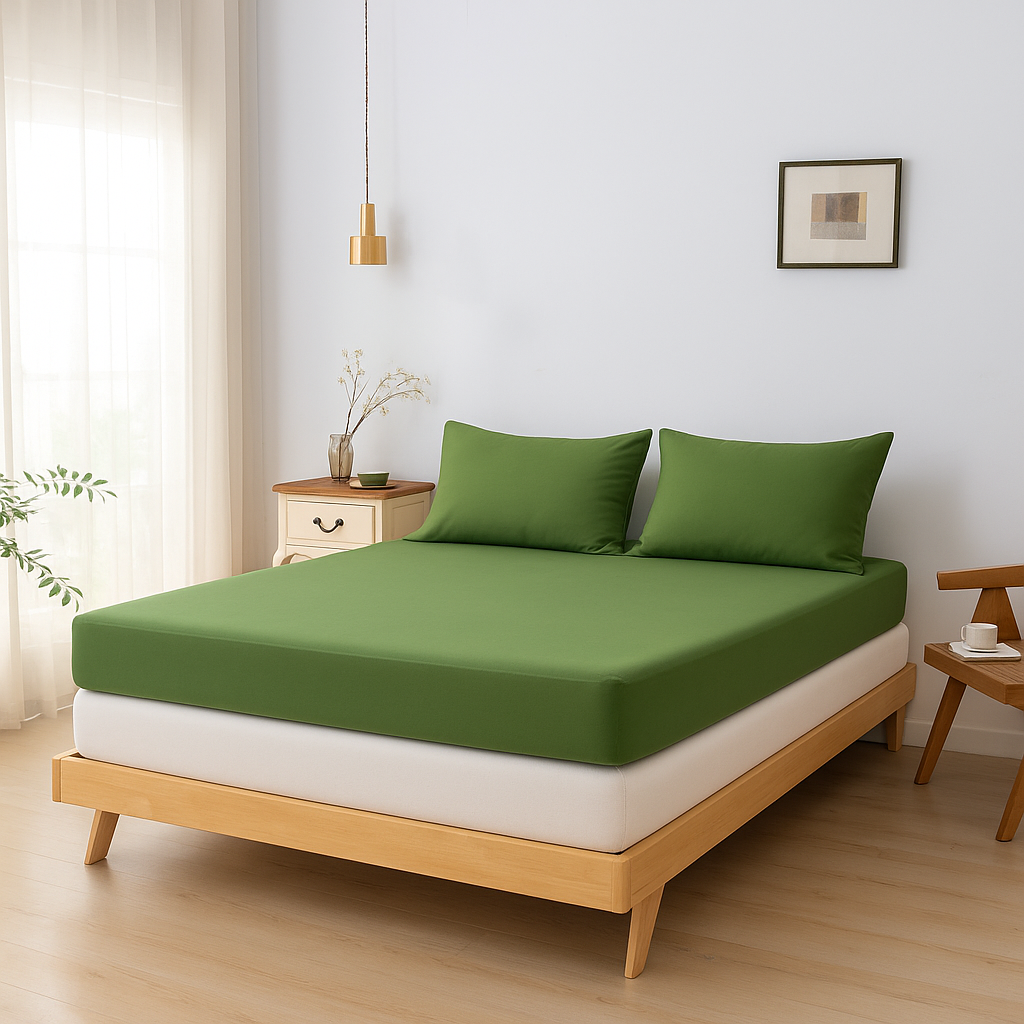 Hoeslaken (Topdekmatras) - Deep Moss - Premium