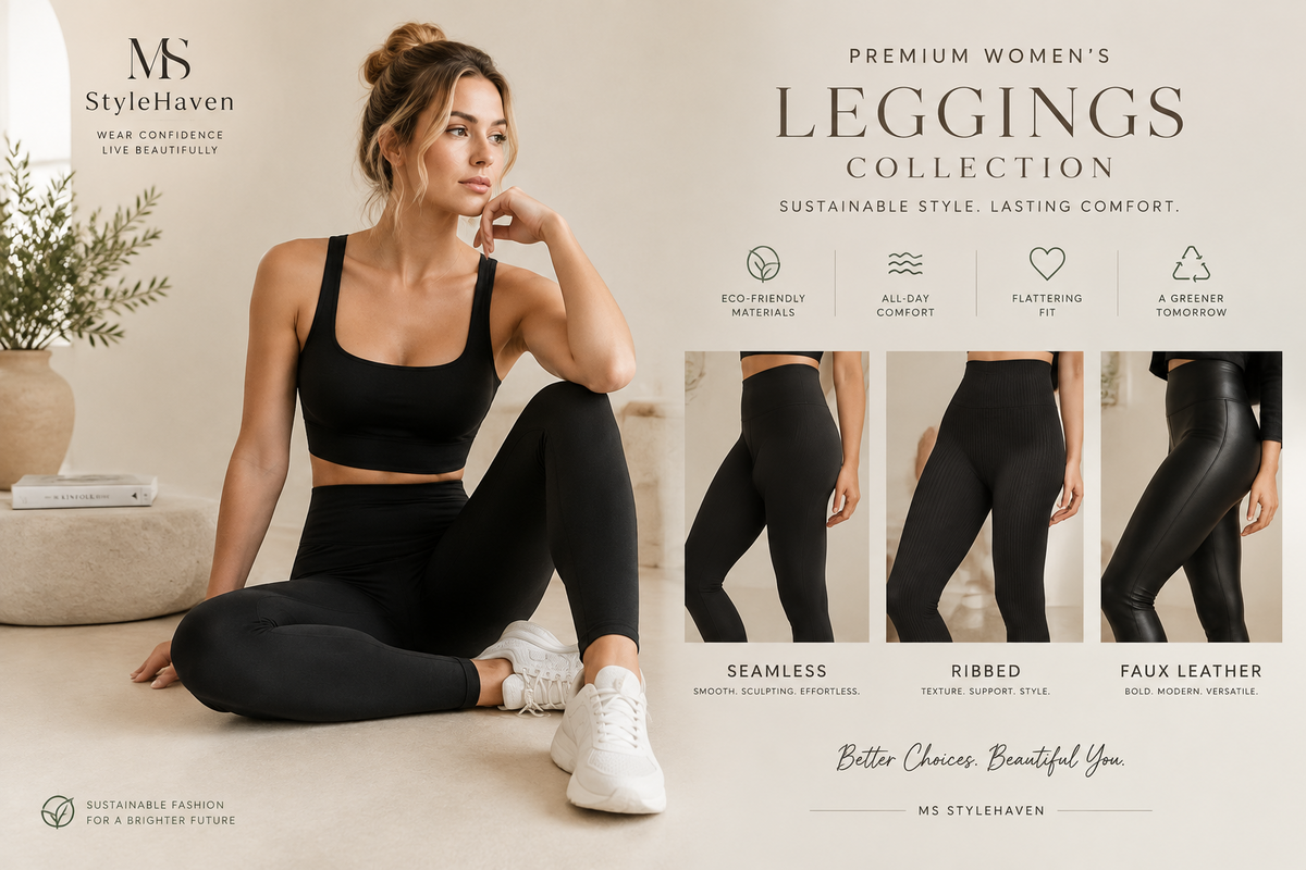 Kolleksjon med leggings til dame – high-waist tights, skinnleggings og thermo-leggings.