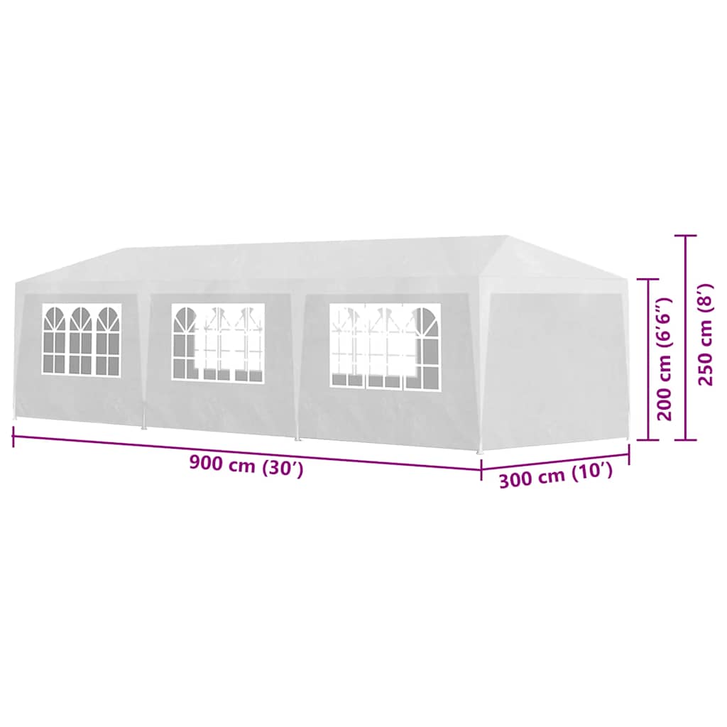Festtelt 3X9 M Hvit